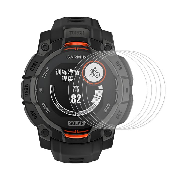 For Garmin Instinct E 45mm 5pcs ENKAY Hat-Prince 0.2mm 9H Tempered Glass Screen Protector Watch Film by ENKAY