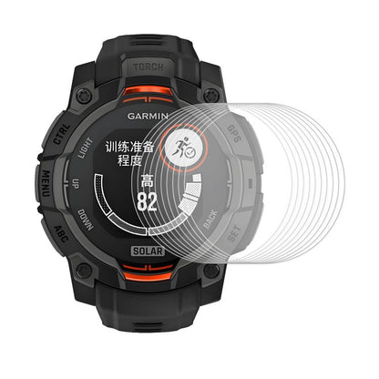 For Garmin Instinct E 45mm 10pcs ENKAY Hat-Prince 0.2mm 9H Tempered Glass Screen Protector Watch Film by ENKAY