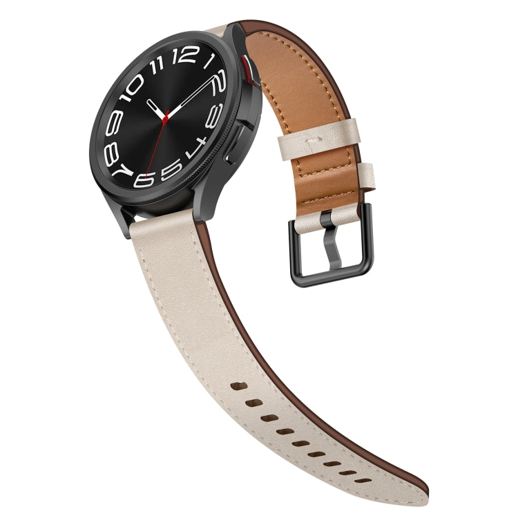 For Huawei Watch GT 2e 22mm SX Connector Metal Button Switch Leather Watch Band(Starlight) by bashfashion