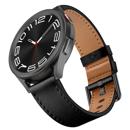For Huawei Watch GT2 46mm 22mm SX Connector Metal Button Switch Leather Watch Band(Starlight) by bashfashion