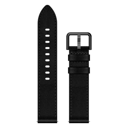 For Samsung Galaxy Watch 5 Pro 20mm SX Connector Metal Button Switch Leather Watch Band(Black) by bashfashion