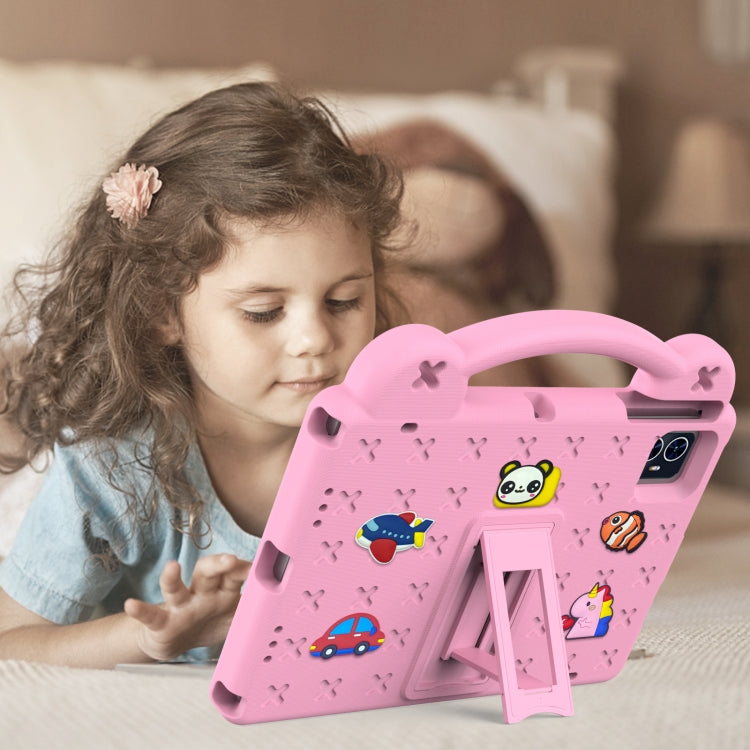 For Walmart ONN 10.1 Gen4 2024 Handle Kickstand Children EVA Shockproof Tablet Case(Pink) by bashfashion