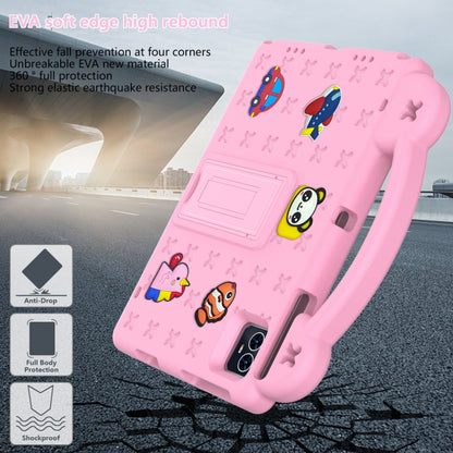 For Walmart ONN 10.1 Gen4 2024 Handle Kickstand Children EVA Shockproof Tablet Case(Pink) by bashfashion
