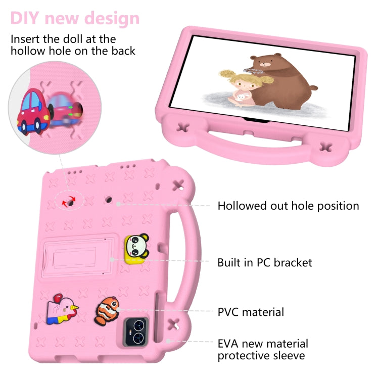 For Walmart ONN 10.1 Gen4 2024 Handle Kickstand Children EVA Shockproof Tablet Case(Pink) by bashfashion