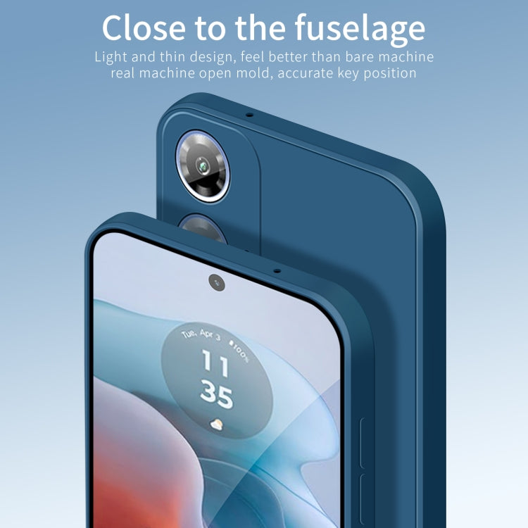 For Motorola Moto G34 5G PINWUYO Sense Series Liquid Silicone TPU Phone Case(Blue) by PINWUYO