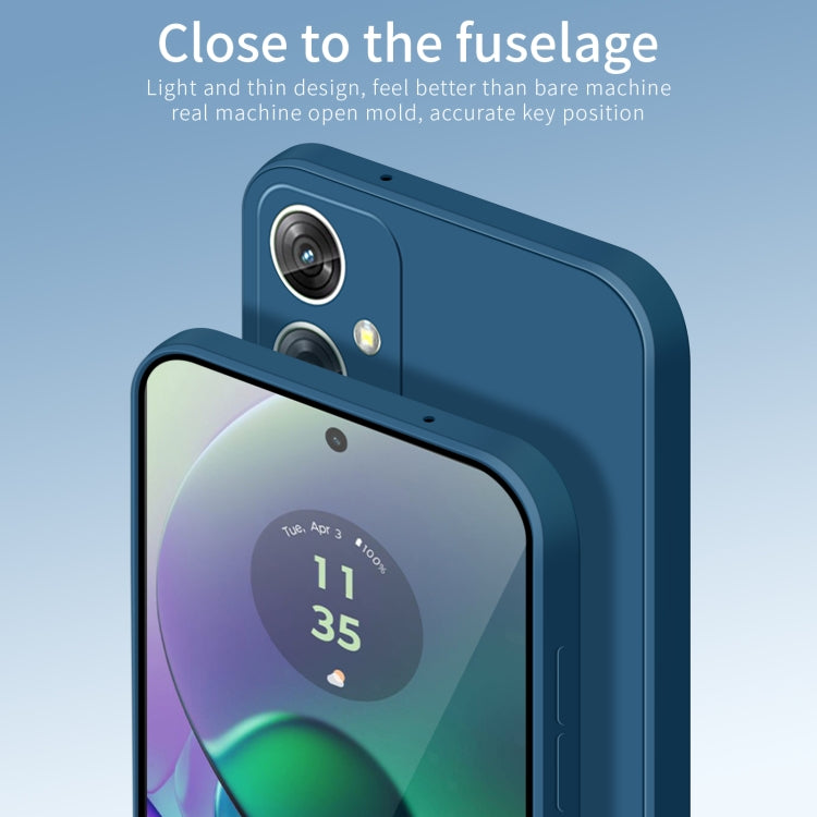 For Motorola Moto G54 5G PINWUYO Sense Series Liquid Silicone TPU Phone Case(Black) by PINWUYO