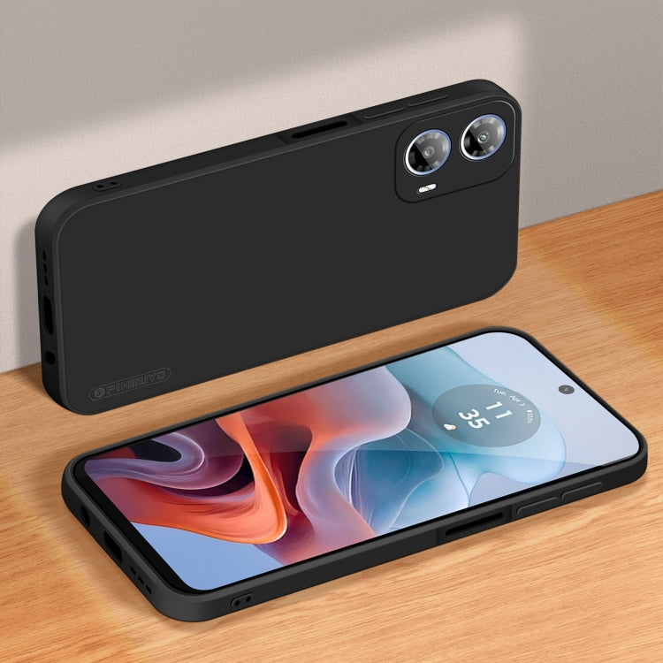 For Motorola Moto G24 / G04 PINWUYO Sense Series Liquid Silicone TPU Phone Case(Black) by PINWUYO