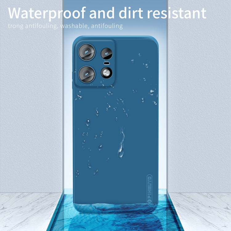 For Motorola Edge 50 Pro PINWUYO Sense Series Liquid Silicone TPU Phone Case(Blue) by PINWUYO