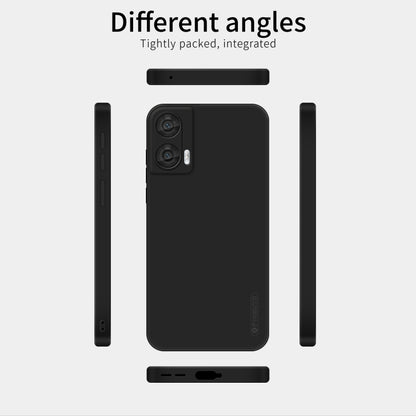 For Motorola Moto G85 PINWUYO Sense Series Liquid Silicone TPU Phone Case(Black) by PINWUYO