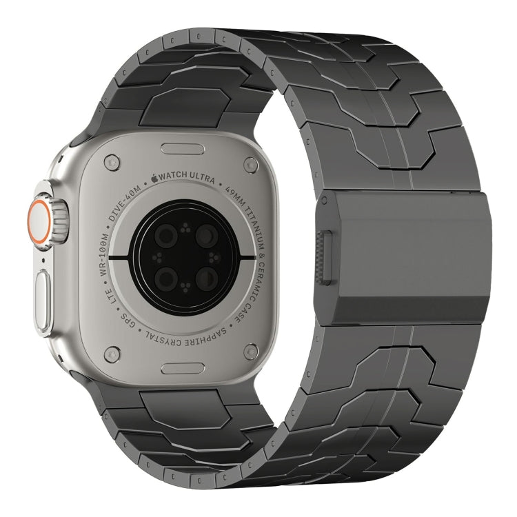 For Apple Watch Ultra 2 49mm Norman Buckle Stainless Steel Watch Band(Gunmetal) by bashfashion
