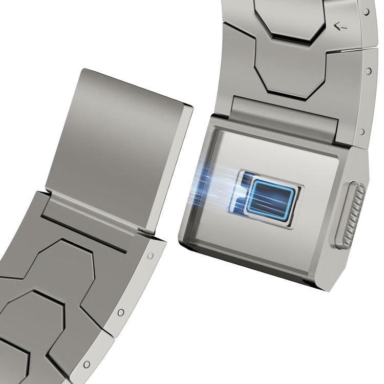 For Apple Watch Ultra 2 49mm Norman Buckle Stainless Steel Watch Band(Titanium Color) by bashfashion