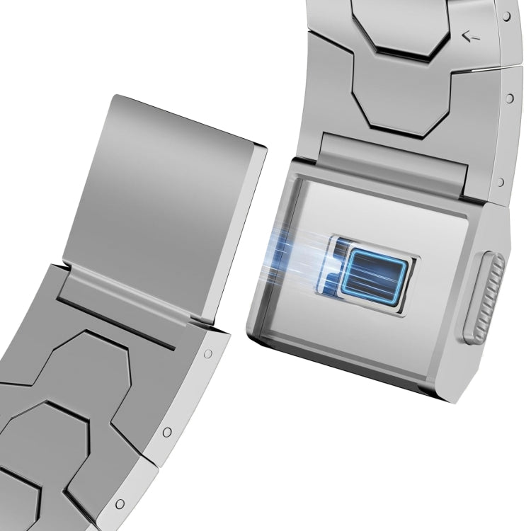 For Apple Watch Ultra 49mm Norman Buckle Stainless Steel Watch Band(Silver) by bashfashion