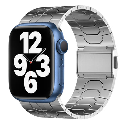 For Apple Watch Series 7 45mm Norman Buckle Stainless Steel Watch Band(Silver) by bashfashion