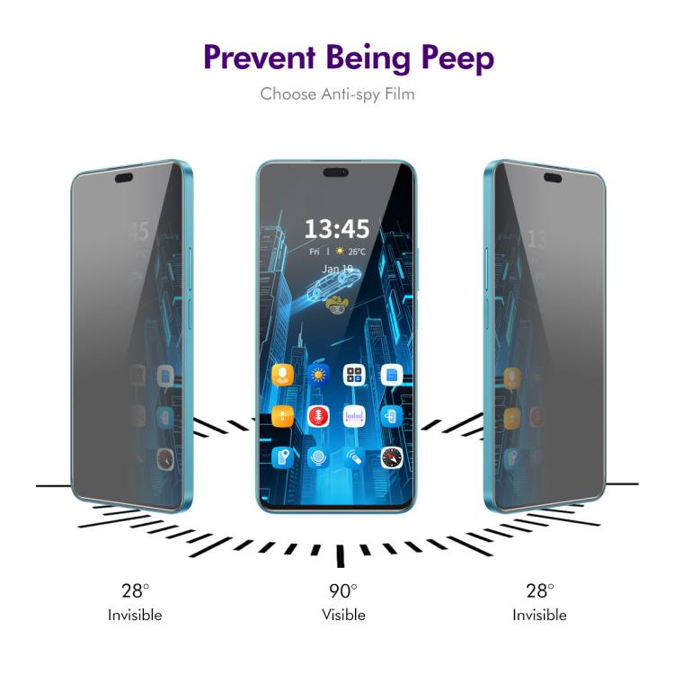 For Honor 400 Lite Global ENKAY Hat-Prince 28 Degree Anti-peeping Privacy Tempered Glass Film by ENKAY