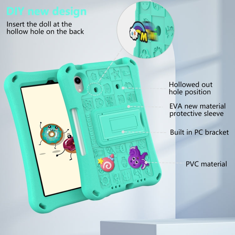 For iPad mini 6 / mini 2024 Hi Baby EVA Full Body Tablet Case with Strap(Mint Green) by bashfashion