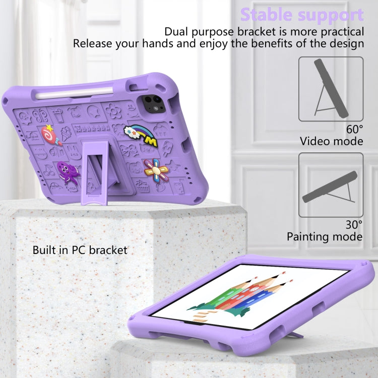 For iPad Air 11 2025 / 2024 Hi Baby EVA Full Body Tablet Case with Strap(Light Purple) by bashfashion