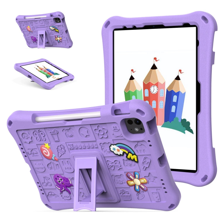 For iPad Air 11 2025 / 2024 Hi Baby EVA Full Body Tablet Case with Strap(Light Purple) by bashfashion