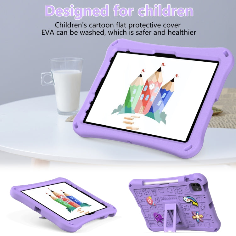 For iPad Pro 11 2025 / 2024 Hi Baby EVA Full Body Tablet Case with Strap(Light Purple) by bashfashion