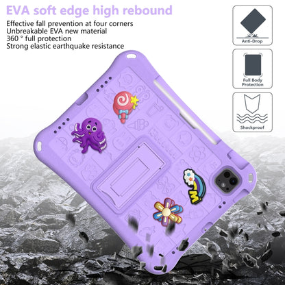 For iPad Pro 11 2025 / 2024 Hi Baby EVA Full Body Tablet Case with Strap(Light Purple) by bashfashion
