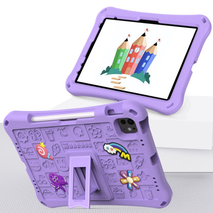 For iPad Pro 11 2025 / 2024 Hi Baby EVA Full Body Tablet Case with Strap(Light Purple) by bashfashion