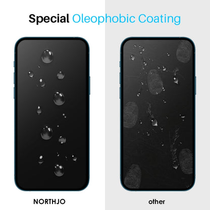 For iPhone 14 Plus NORTHJO 2pcs A++ Screen Protector Tempered Glass Film with Installation Frame by NORTHJO