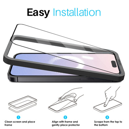 For iPhone 16 NORTHJO 2pcs A++ Tempered Glass Film with Installation Frame by NORTHJO