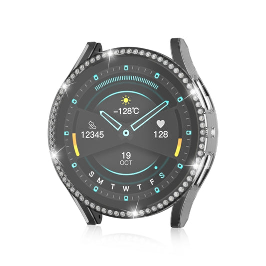 For Samsung Galaxy Watch 7 40mm Single Diamond Hollow PC Watch Protective Case(Transparent) by bashfashion