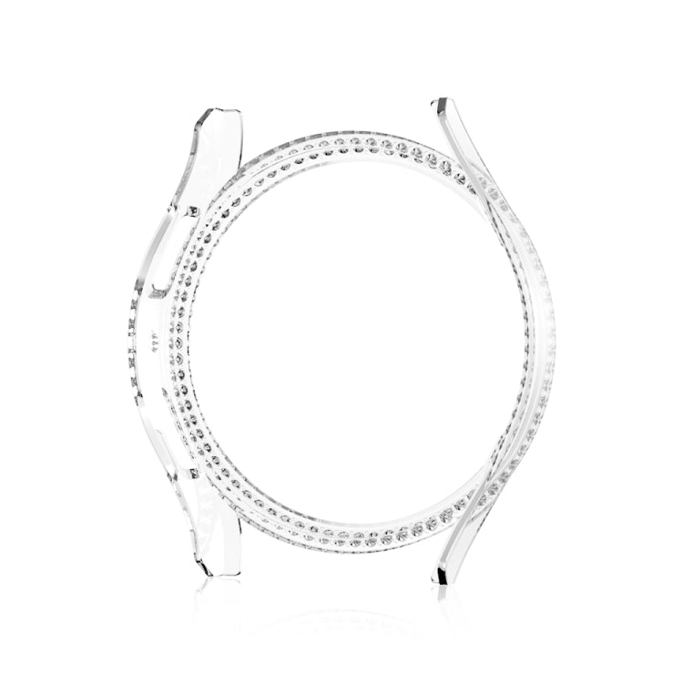 For Samsung Galaxy Watch 7 40mm Single Diamond Hollow PC Watch Protective Case(Transparent) by bashfashion