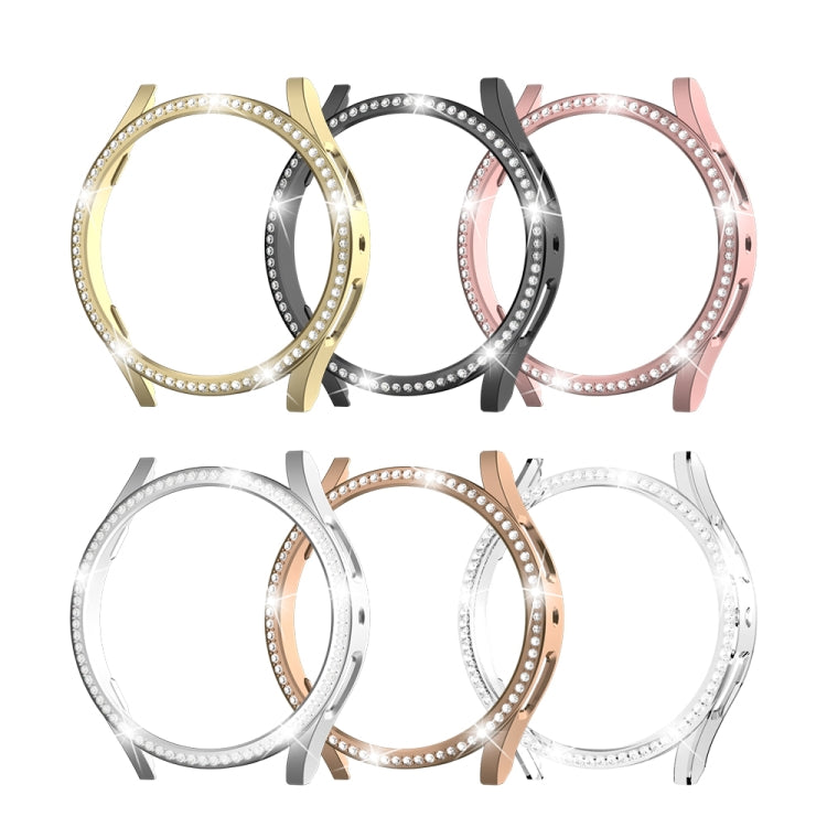 For Samsung Galaxy Watch 7 40mm Single Diamond Hollow PC Watch Protective Case(Gold) by bashfashion