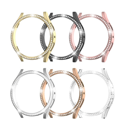 For Samsung Galaxy Watch 7 40mm Single Diamond Hollow PC Watch Protective Case(Black) by bashfashion