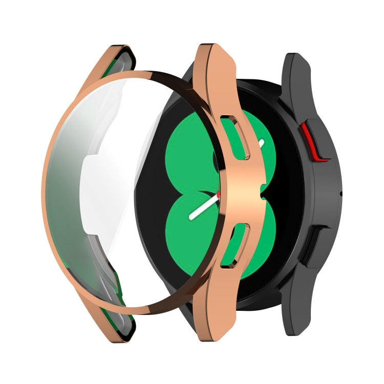 For Samsung Galaxy Watch FE 40mm Full Coverage TPU Electroplated Watch Protective Case(Rose Gold) by bashfashion