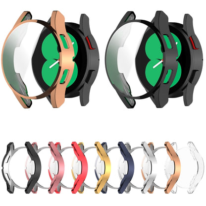 For Samsung Galaxy Watch FE 40mm Full Coverage TPU Electroplated Watch Protective Case(Transparent) by bashfashion