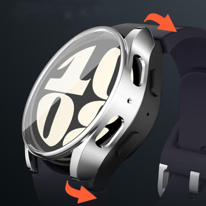 For Samsung Galaxy Watch Ultra 47mm / Ultra 2025 Full Coverage TPU Electroplated Watch Protective Case(Transparent) by bashfashion