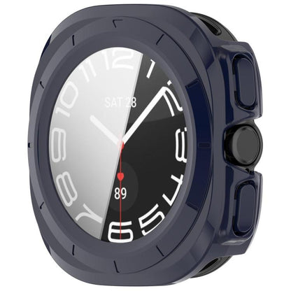 For Samsung Galaxy Watch Ultra 47mm / Ultra 2025 Tempered Film Integrated Waterproof PC Watch Protective Cover(Dark Blue) by bashfashion