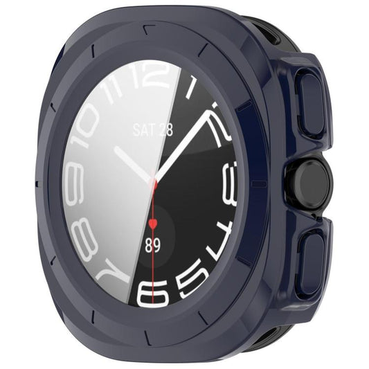 For Samsung Galaxy Watch Ultra 47mm / Ultra 2025 Tempered Film Integrated Waterproof PC Watch Protective Cover(Dark Blue) by bashfashion