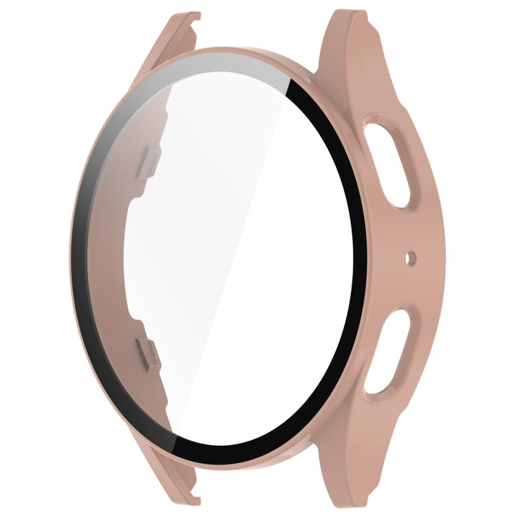 For Samsung Galaxy Watch 7 44mm Tempered Film Integrated Waterproof PC Watch Protective Cover(Pink) by bashfashion