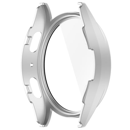 For Samsung Galaxy Watch 7 44mm Tempered Film Integrated Waterproof PC Watch Protective Cover(Silver) by bashfashion
