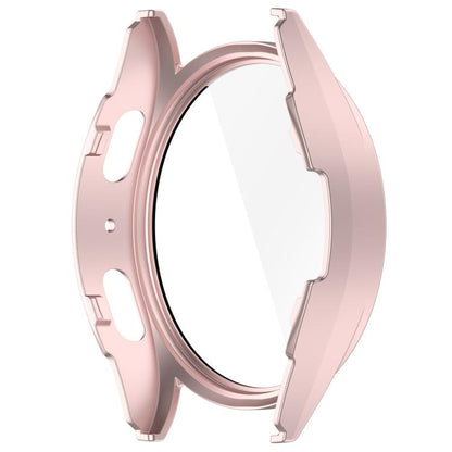 For Samsung Galaxy Watch 7 40mm Tempered Film Integrated Waterproof PC Watch Protective Cover(Rose Gold) by bashfashion