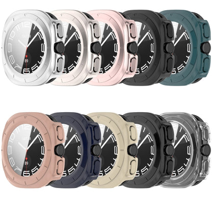 For Samsung Galaxy Watch 7 40mm Tempered Film Integrated Waterproof PC Watch Protective Cover(Matte Black) by bashfashion