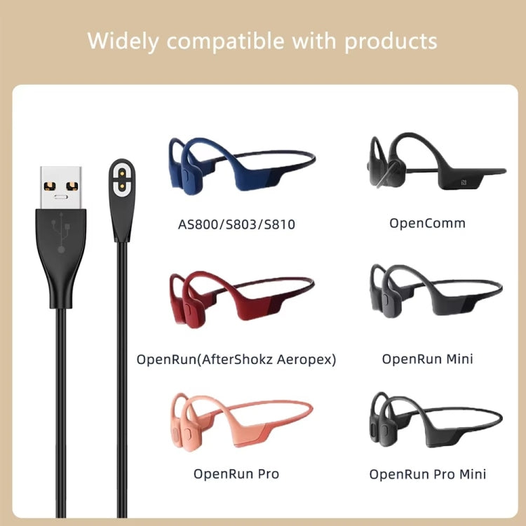 For Shokz Bone Conduction Bluetooth Earphone Magnetic Charging Cable For AS800/AS803/S810/AS700/AS660/S661(Type C to Shokz 1m) by bashfashion