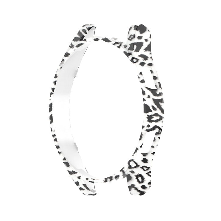 For Samsung Galaxy Watch FE 40mm Half Pack Hollow PC Watch Protective Case(White Hair Leopard) by bashfashion