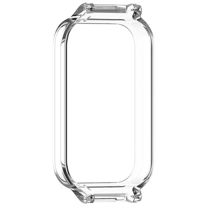 For Xiaomi Smart Band 8 Active Half Pack PC Watch Protective Case(Transparent White) by bashfashion
