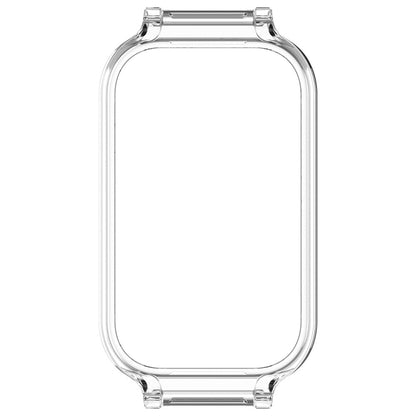 For Xiaomi Smart Band 8 Active Half Pack PC Watch Protective Case(Transparent White) by bashfashion