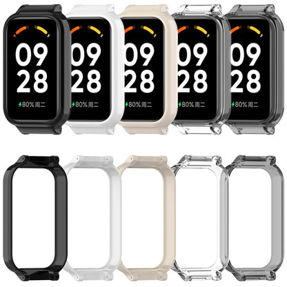 For Xiaomi Smart Band 8 Active Half Pack PC Watch Protective Case(Creamy White) by bashfashion
