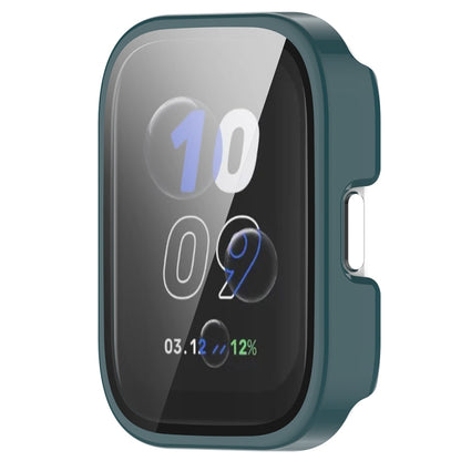 For Amazfit bip5 Unity PC + Tempered Glass Film Integrated Watch Protective Case(Pine Needle Green) by bashfashion
