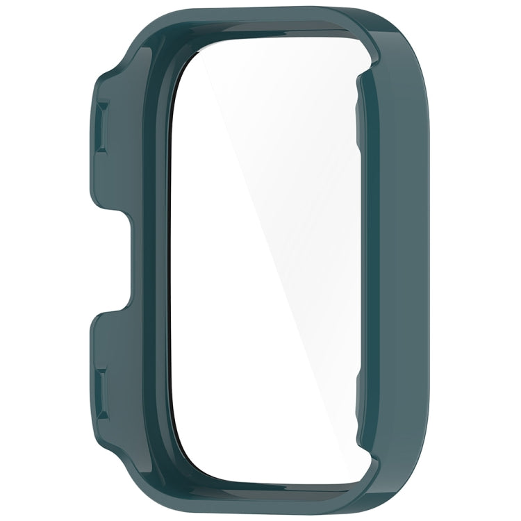 For Amazfit bip5 Unity PC + Tempered Glass Film Integrated Watch Protective Case(Pine Needle Green) by bashfashion