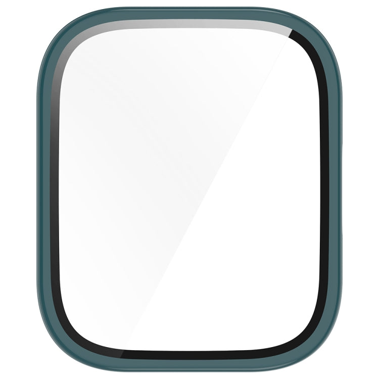 For Amazfit bip5 Unity PC + Tempered Glass Film Integrated Watch Protective Case(Pine Needle Green) by bashfashion