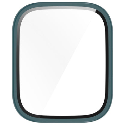 For Amazfit bip5 Unity PC + Tempered Glass Film Integrated Watch Protective Case(Pine Needle Green) by bashfashion