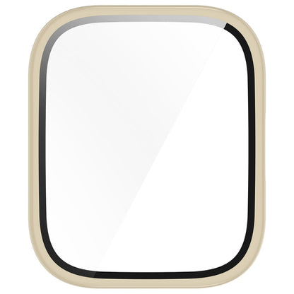 For Amazfit bip5 Unity PC + Tempered Glass Film Integrated Watch Protective Case(Ivory White) by bashfashion