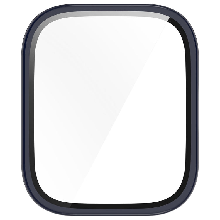 For Amazfit bip5 Unity PC + Tempered Glass Film Integrated Watch Protective Case(Ink Blue) by bashfashion